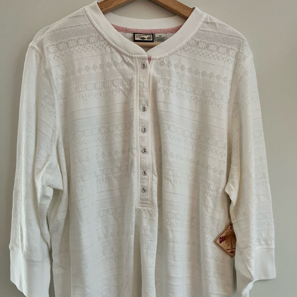 CARRIBEAN JOE women’s sweater (NWT) white Size: 2X